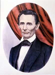 Portrét amerického prezidenta Abrahama Lincolna (1809 - 1865).