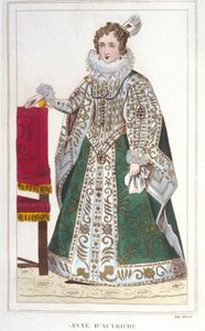 Portrét Anny Rakouské (1601-1666). Rytina z roku 1830 od Unknown artist