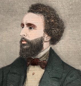 Portrét Bayarda Taylora (1825-1878), amerického básníka. Gravírování do „“ The illustrated London News““ z 23. ledna 1858. od Unknown artist