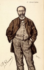 Portrét Camille Saint Saens (Saint-Saens) (1835-1921), francouzský skladatel. od Unknown artist