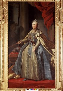 Portrét Kateřiny II (1729-1796), císaře Ruska, zachovaný v paláci Drottingholm ve Stockholmu. od Unknown artist