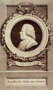 Portrét Christopha Glucka (1714-1787) německého skladatele Gravírování. 18. století. Bologna, civilo museo musico od Unknown artist