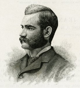 Portrét Danenhowera, druhého poručíka posádky La Jeannette, pro misi na sever. Rytina pro ilustraci „Le voyage de la Jeannette““ od Unknown artist