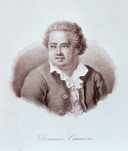 Portrét Domenica Cimarosa (1749-1801), italský skladatel Rytina. 18. století. Milan, knihovna konzervatoře od Unknown artist