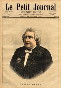 Portrét Ernesta Renana (1823-1892), spisovatele, filologa, filozofa a historika. Populární autor knihy „Život Ježíše“, která obsahuje tuto polemiku o Ježíšově biografii, která byla vyvrácena jako životopis obyčejného člověka a že Bible musí být kriticky od Unknown artist