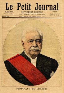 Portrét Ferdinanda de Lesseps (1805-1894), nazývaného „velký Francouz“, diplomat a podnikatel, je hlavním propagátorem Suezského průplavu, který spojuje Port-Said u Středozemního moře se Suezem u Rudého moře (Egypt) a Panamský průplav, který spojuje od Unknown artist