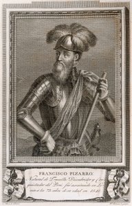 Portrét Francisca Pizarra (rytina) od Unknown artist