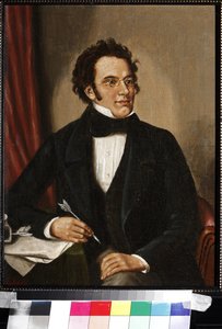 Portrét Franze Schuberta (olej na plátně) od Unknown artist