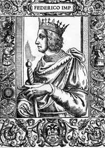 Portrét Fridricha II. (1194-1250), německého císaře. od Unknown artist