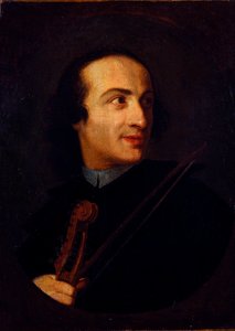 Portrét Giuseppe Tartiniho (1692 - 1770), italského houslisty a skladatele Anonymní malba. Milán 18. století, museo del castello od Unknown artist