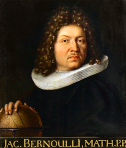Portrét Jacquese Bernoulliho (1667-1748) – švýcarského matematika od Unknown artist