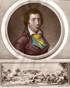Portrét Jacquese Pierra Brissota de Warville (1754 - 1793), francouzského novináře a politika. Založil Společnost přátel černé, zastánce zrušení otroctví. Rytina 18. století. Soukromá sbírka. od Unknown artist