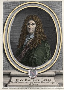 Portrét Jean Baptiste Lully (Giovanni Battista Lulli) (1632-1687), francouzský skladatel italského původu. Rytina 19. století. od Unknown artist