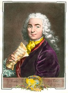 Portrét Jeana Marie Leclaira (1697-1764), hudebníka, skladatele a baletního mistra královského pokoje. Rytina 18. století. Soukromá sbírka od Unknown artist