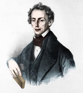 Portrét Johanna Christiana Dopplera (1803-1853). Rakouský fyzik. 19. století rytina. od Unknown artist