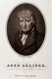 Portrét Josefa Gelínka (Josepha) (1758-1825) rakouského pianisty, skladatele a teologa Rytina. 19. století. Bologna, civilo museo musico od Unknown artist