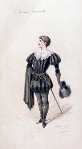 Portrét Lucia, tenor v Lucia di Lammermoor, opera Gaetana Donizettiho od Unknown artist
