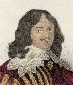 Portrét Luciuse Caryho (asi 1610-1643), 2. vikomta Falklanda, politika, vojenského a anglického spisovatele. Rytina 19. století. od Unknown artist