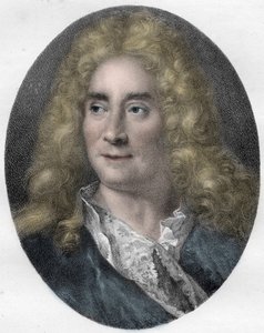 Portrét Michela Boyrona (Michel Baron), anglického herce a dramatika (1653-1729) - rytina od Unknown artist