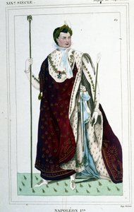 Portrét Napoleona I. (1769 - 1821) v kostýmu císaře. od Unknown artist