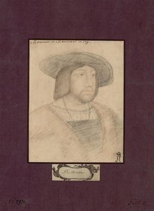Portrét Odet de Foix, Vicomte de Lautrec (1485-1528) známý jako maršál de Lautrec - Anonym. Barevné tužky na papíře, rozměr: 22,5x17,2, ca. 1546, Státní Ermitáž, Petrohrad od Unknown artist