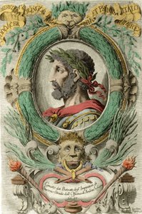 Portrét Odoacre (Odovacar), vůdce Herules spřízněných s Huny a ministr Attila (435-493). Rytina 18. století. od Unknown artist