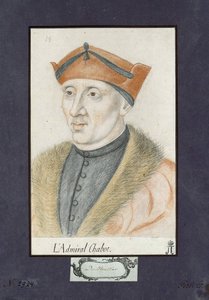 Portrét Philippe de Chabot (1492-1543), admirál Francie, Anonym. Barevné tužky na papíře, rozměr : 28x19, cca 1530, State Ermitage, St. Petersburg od Unknown artist