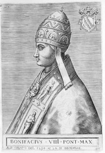 Portrét papeže Bonifáce VIII. (Benedetto Caetani dit Bonifác VIII od Unknown artist