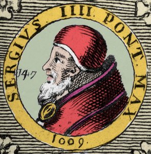 Portrét papeže Sergia IV nebo Sergia IV Sergia IV. 11. století. od Unknown artist