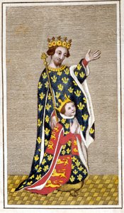 Portrét dítěte Richarda III. (1452 - 1485) a jeho otce Richarda z Yorku. Rytina z konce 18. století. Biblioteca di Brera, Milán. od Unknown artist