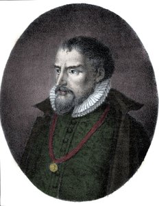 Portrét Rolanda de Lassus (Orlandus nebo Orlando di Lasso, cca 1531-1594), francouzsko-vlámského skladatele. od Unknown artist
