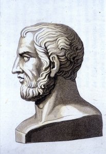 Portrét Theophrastes (372 př.nl-287 př.nl), řecký filozof. od Unknown artist