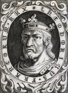 Portrét Thierryho II. (? - 613), krále Burgundska a Austrasie. od Unknown artist