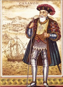 Portrét Vasco de Gama. Chromolitografie. od Unknown artist