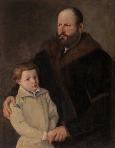 Portrét gentlemana a syna od Unknown artist