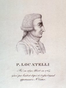 Rytina portrétu italského houslisty a skladatele Pietra Locatelliho (1695-1762). 18. století. Bologna, občanské muzeum hudby od Unknown artist