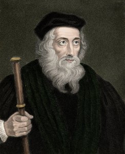 Portrét anglického teologa a reformátora Johna Wyclifa (nebo Wycliff nebo Wycliffe od Unknown artist