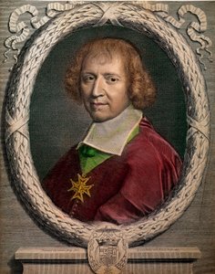 Portrét kostelníka Francoise de Harlay, abbé z Jumieges (1625-1695)“ Rytina Paříže 17. století, Musee Carnavalet od Unknown artist