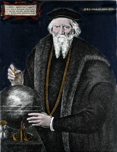 Portrét mořeplavce Sebastiana Cabota (Sebastien Cabot) (1476 - 1557), který se svým otcem objevil Labrador a Newfoundland. Rytina. od Unknown artist