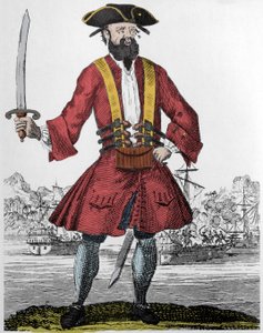 Portrét piráta Edwarda Teacha dit Barbenoire (Černomous nebo Černovous od Unknown artist