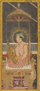 Posmrtný portrét císaře Jahangir pod baldachýnem (recto) od Unknown artist