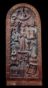 Chvála Panny Vyřezávaná dřevěná deska. Chartres ze 16. století, Musee des Beaux Arts od Unknown artist