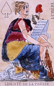 Svoboda tisku – revoluční hrací karta od Unknown artist