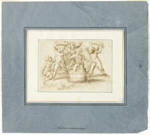 Putti vyrábí víno od Unknown artist