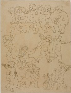 Putti plní úkoly od Unknown artist