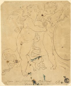Putti se štítem od Unknown artist