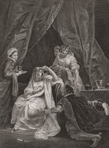 Královna Alžběta I. a hrabě ze Sussexu. (tisk) od Unknown artist
