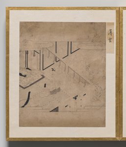 Mraky z alba ilustrací k příběhu Genji od Unknown artist
