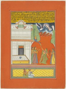 Ragini Madhumadhavi, stránka ze sady džajpurských ragamal od Unknown artist