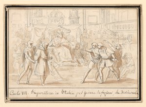 Usmíření nepřátel v Itálii císařem Jindřichem VII od Unknown artist